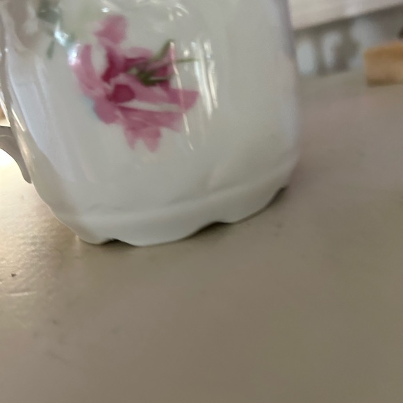 Vintage mustache mug, floral shave mug, rose, Victorian, pink - Picture 4 of 10